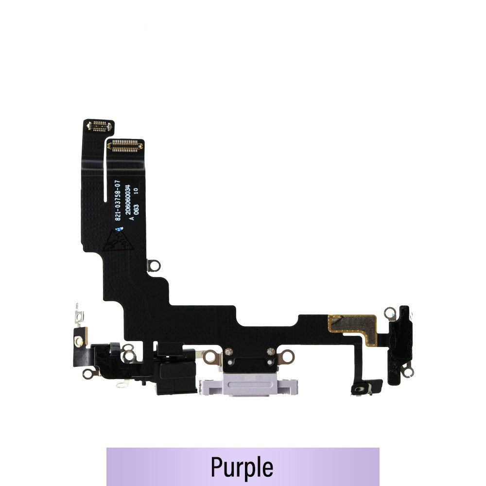 Charging Port for iPhone 14 (Purple)-Purple Charging Port for iPhone 14 (Purple)-Purple